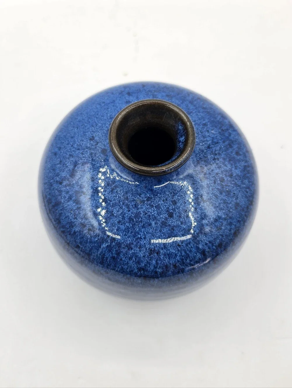 Blue Ceramic Studio Vase Len Lindsay? Read